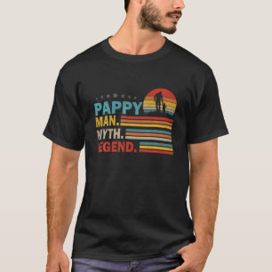 T-shirt Mens Pappy Man Myth Vintage Pappy Legend Pères D