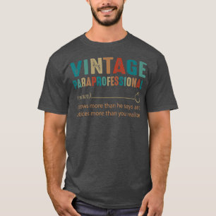 T-shirt Mens Paraprofessionnel Noun Style Rétro Vintage
