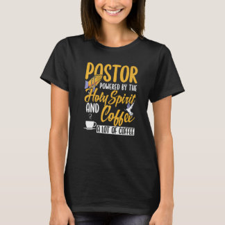 T-shirt Mens Pastor Powered By The Holy Spirit And Coffee 