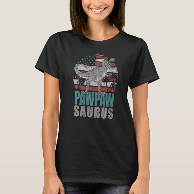 T-shirt Mens Pawpawsaurus Rex Dinosaur Grandpa Saurus Amer (Devant)