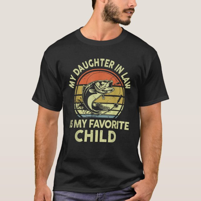 T-shirt Mens Pêche Papa Père Jour Cadeau Fille En Droit F (Devant)