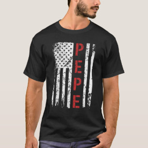 T-shirt Mens Pepe US Vintage Drapeau Américain Papa Papa