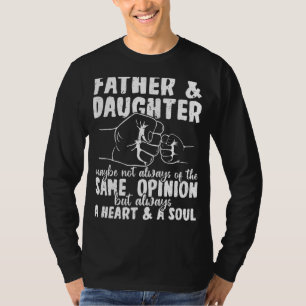 T-shirt Mens Père & Fille A Heart & A Soul Papa Père