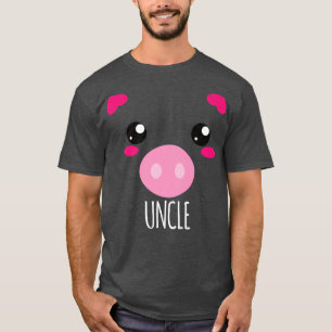 T-shirt Mens Pig Face Kawaii Halloween Costume For Uncle F