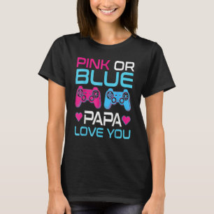 T-shirt Mens Pink Or Blue Gender Reveal Video Game Pa