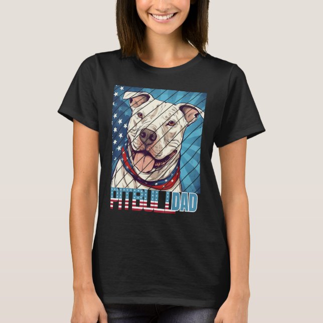 T-shirt Mens Pit bull pitbul Dad For Men (Devant)