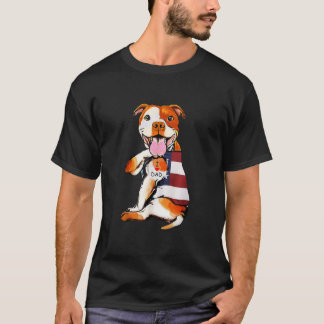 T-shirt Mens PitBull Chien Tatouage J'aime papa