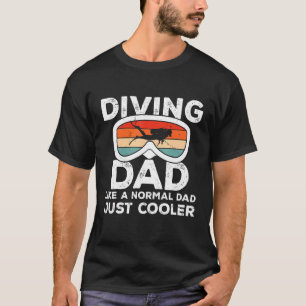 T-shirt Mens Plongée Papa Plongée sous-marine Plongée sous
