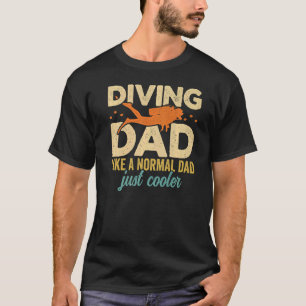 T-shirt Mens Plongée Papa Plongée sous-marine Plongée sous