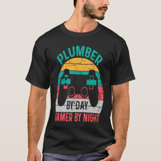 T-shirt Men's  Plumber By Day Gamer By Night
