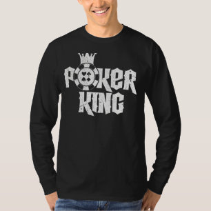 T-shirt Mens Poker King Texas Hold'em Gambling Pot Cartes