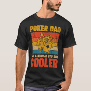 T-shirt Mens Poker Papa Vintage Retro Poker Jeu Père