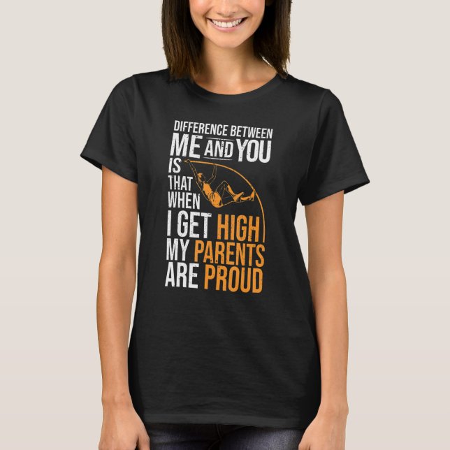 T-shirt Mens Pole Jumping Pole Vault tenue Pole Vaulter P (Devant)