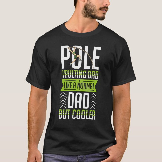 T-shirt Mens Pole Vaulting Débutant Vault Jumping Trainer (Devant)