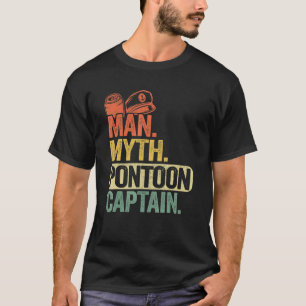 T-shirt Mens Pontoon Bateau Capitaine Papa Grand-père Homm