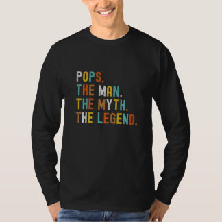 T-shirt Mens Pop The Man The Myth The Legend Fête des père