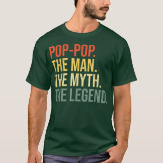 T-shirt Mens PopPop L'homme Le Mythe La légende Grand-père