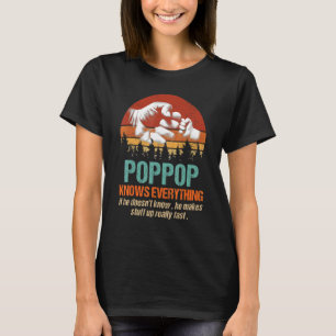 T-shirt Mens Poppop Sait Tout Le Fist Bump Famille Fath