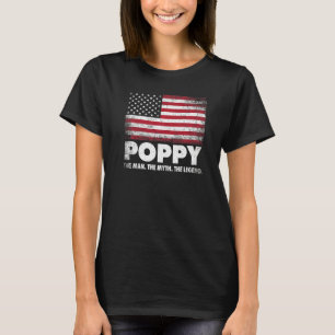 T-shirt Mens Poppy L'Homme Le Mythe La Légende Grand-Père