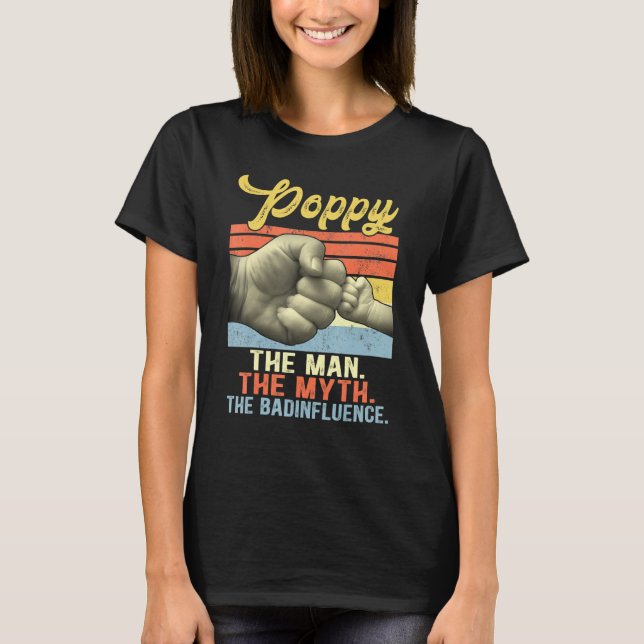 T-shirt Mens Poppy L'Homme Le Mythe La Mauvaise Influence  (Devant)