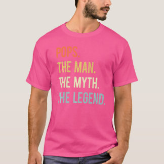 T-shirt Mens Pops The Man The Myth The Legend Père's Da