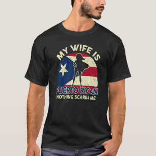 T-shirt Mens Porto Rico Drapeau Ma Femme Est Portoricaine 