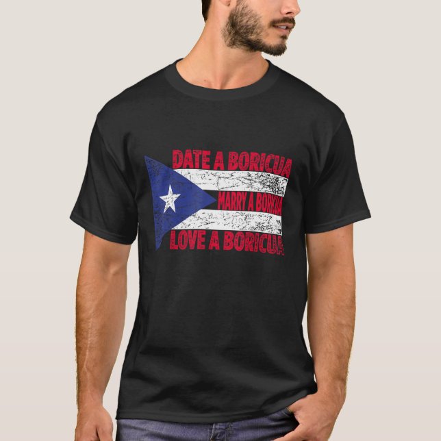 T-shirt Mens Porto Rico Island Fière Puer des Américains (Devant)