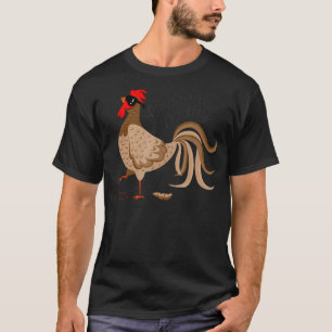 T-shirt Mens Poulet Daddy Poulet Papa Rooster Poulaille Fa