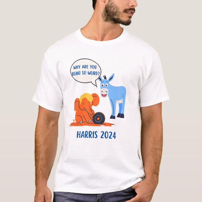 T-shirt Mens Pourquoi es-tu si bizarre ? (Devant)
