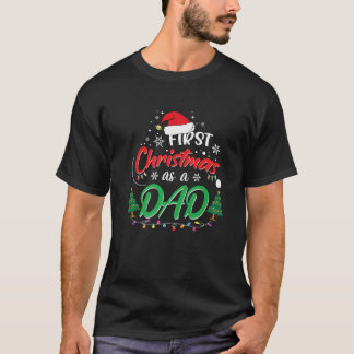T-shirt Mens Premier Noël Comme Papa Nouveau Papa 1St Chri