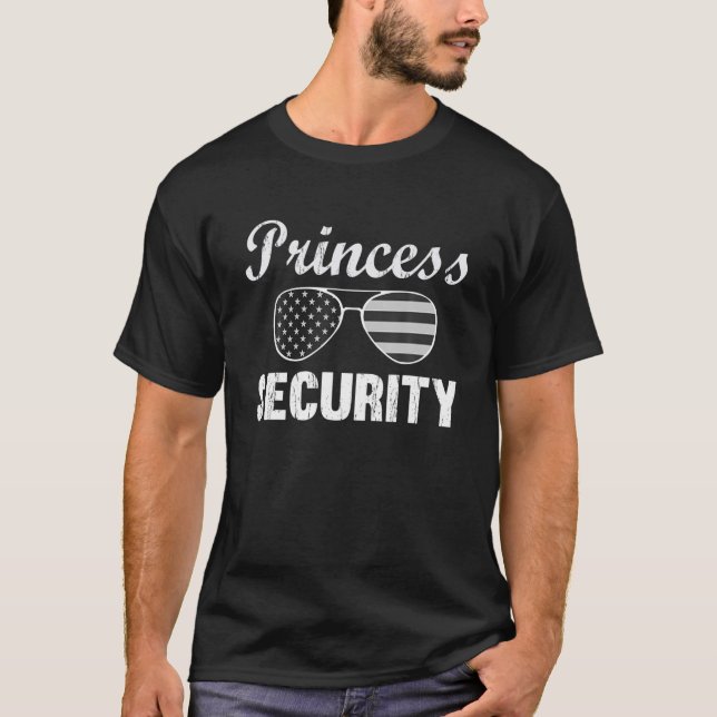 T-shirt Mens Princess Sécurité Cadeaux Parfaits Pour Papa  (Devant)