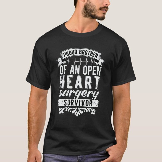 T-shirt Mens Proud Brother Of An Open Heart Surgery Surviv (Devant)
