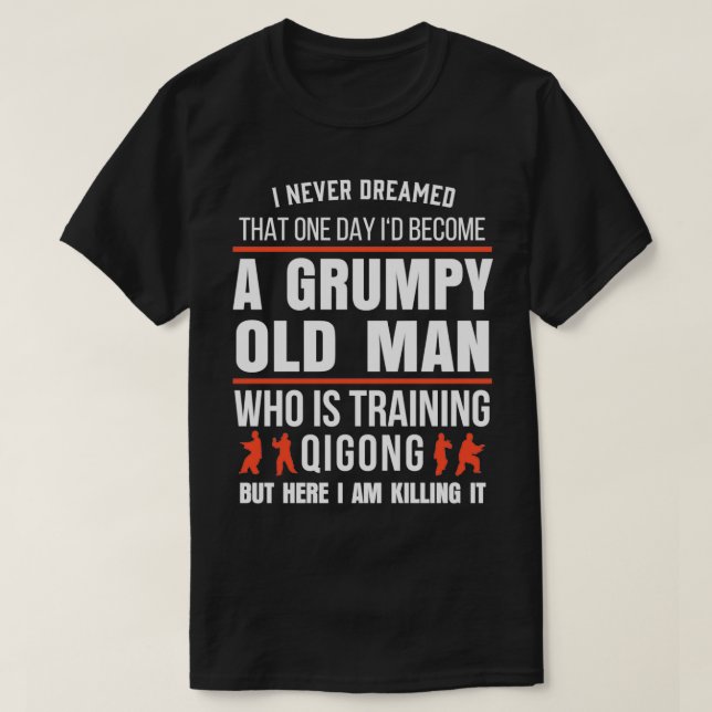 T-shirt Mens Qi Gong Praticiens Yoga Taoist Arts Cadeau Q (Design devant)