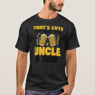 T-shirt Mens qui est mignon maintenant apportez une bière 