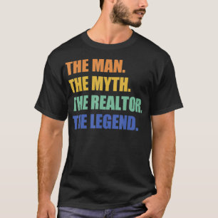 T-shirt Mens Real Estate Agent Realtor The Man Myth Legend