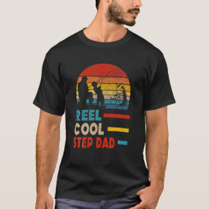 T-shirt Mens Reel Cool Étape Papa Pêcheur Papa Papa Père F