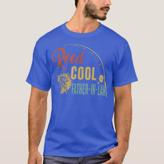 T-shirt Mens Reel Cool Father In Law Fisherman Vinatge Fat