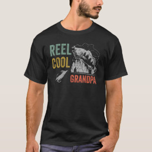 T-shirt Mens Reel Cool Grand-père Pêche amusant
