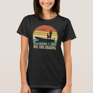 T-shirt Mens Reel Cool Grand-père Pêche Poisson Vintage