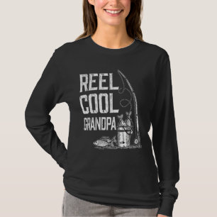 T-shirt Mens Reel Cool Grandpa T Chemise Pêche Pour Père