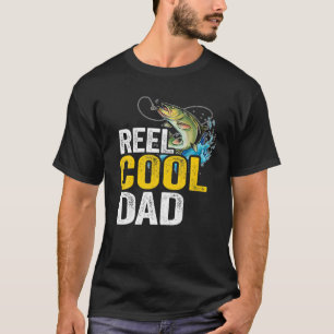 T-shirt Mens Reel Cool Papa Basse Poisson Grand-père Pêche