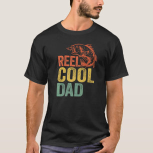 T-shirt Mens Reel Cool Papa Basse Poisson Grand-père Pêche