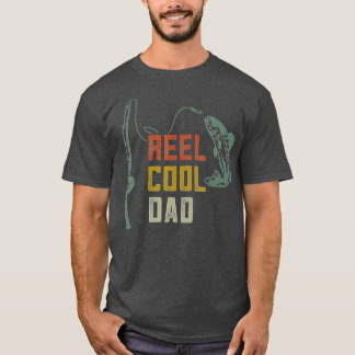 T-shirt Mens Reel Cool Papa Chemises de pêche, Fantastique