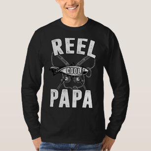 T-shirt Mens Reel Cool Papa Pêche Papa Fête des pères Pois