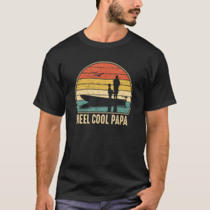 T-shirt Mens Reel Cool Papa Pêche Poisson Vintage