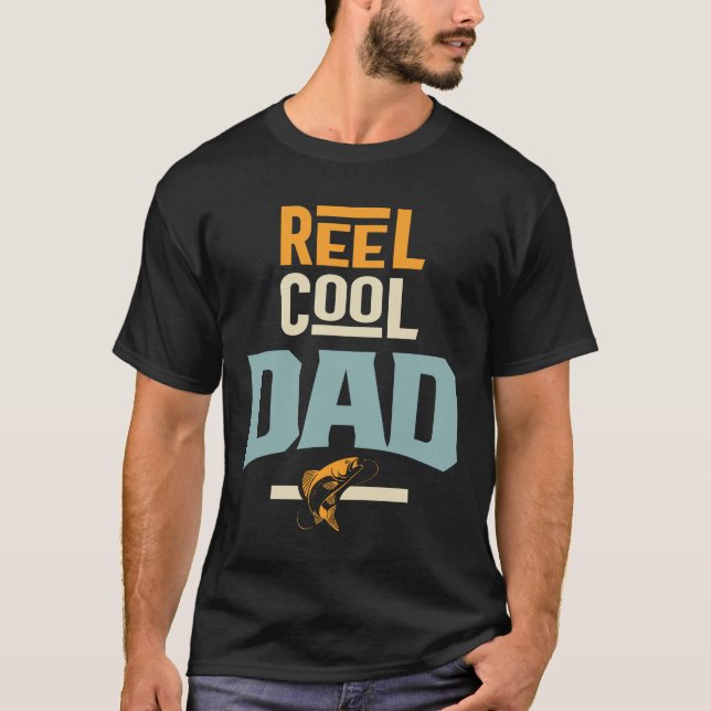 T-shirt Mens Reel Cool Papa Père grand-père Cadeaux Grandp (Devant)