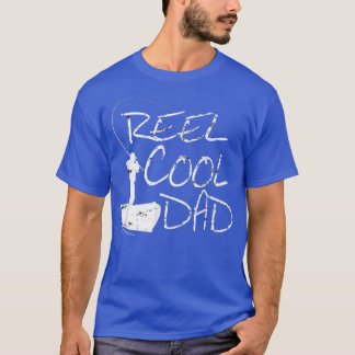 T-shirt Mens Reel Cool PapaFunny Pêche Papa817 
