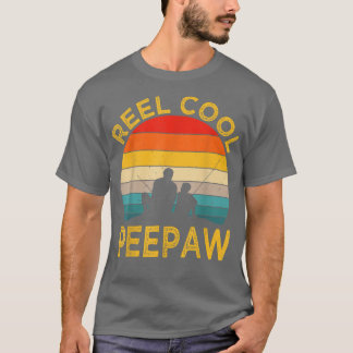 T-shirt Mens Reel Cool Peepaw Pêche Papa Vintage Grandage