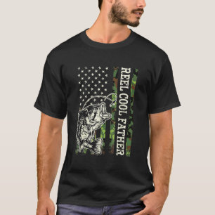 T-shirt Mens Reel Cool Père Camouflage drapeau américain B
