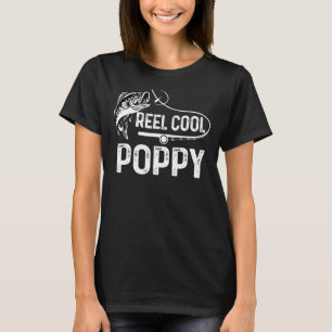 T-shirt Mens Reel Cool Poppy Pour Daddy Usa Fishing Père